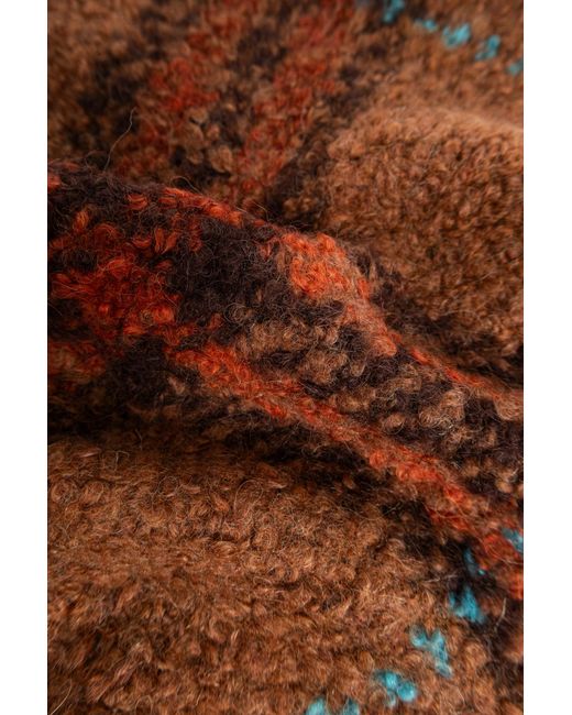 Burberry Brown Scarf With A Check Pattern