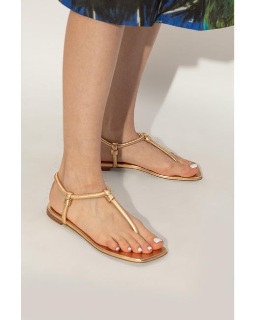 Gianvito Rossi>>ジュノレザーサンダル Gianvito Rossi Juno 05 Knotted Leather Sandals | Saks Fifth