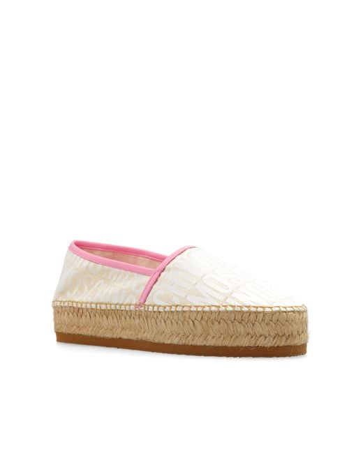 Moschino Pink Espadrilles With Logo,