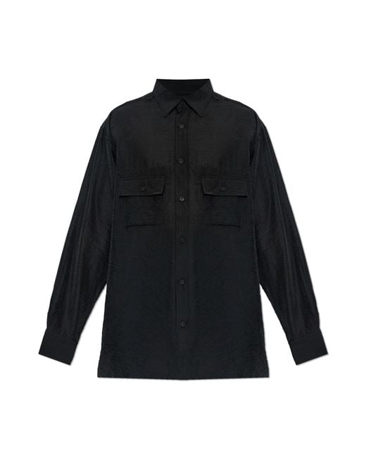 Y-3 Black Shirt With Pockets for men
