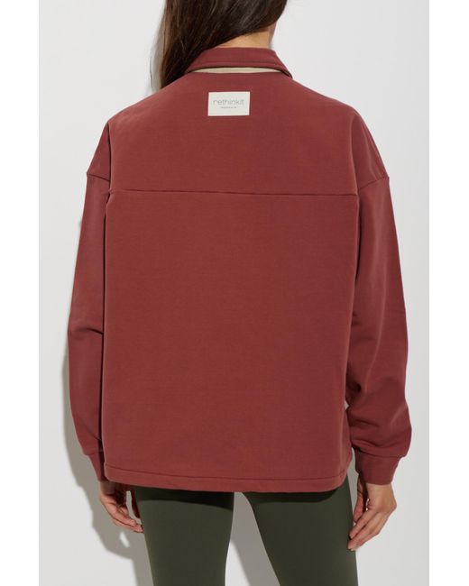Rethinkit Studios Red 'Oversize' Polo