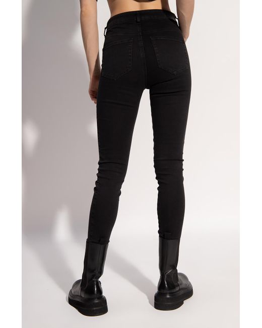 DIESEL Denim 'slandy-high' Jeans in Black - Lyst