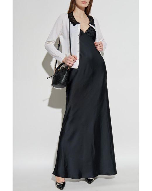 LoveShackFancy Black Cardigan "Ivory"