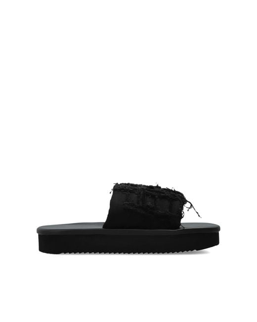 Rick Owens Black Platform Slides for men