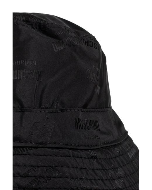 Moschino Black Monogram Hat