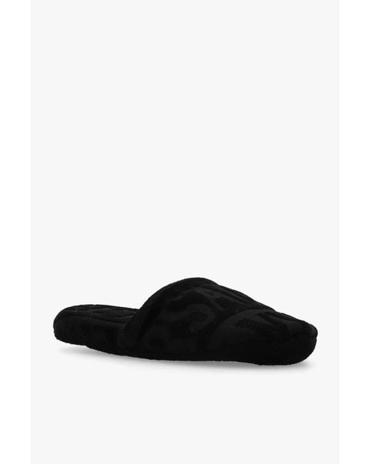 Versace Black Slides With Logo for men