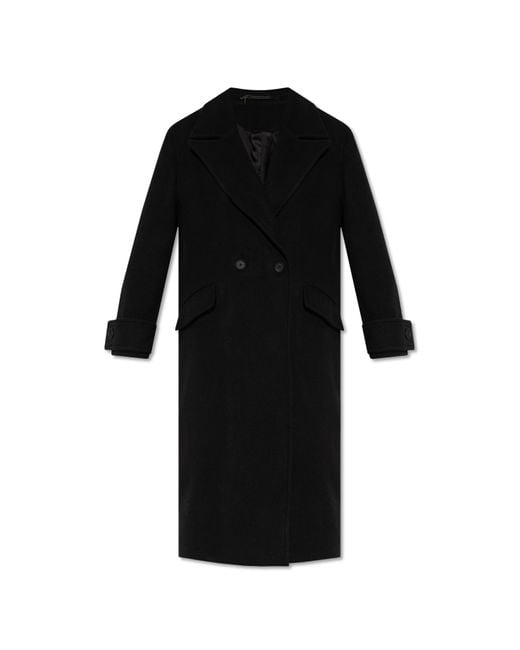 AllSaints Black ‘Mabel’ Double-Breasted Coat