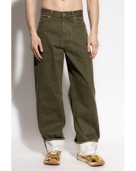 Bottega Veneta Green Jeans With Pockets for men