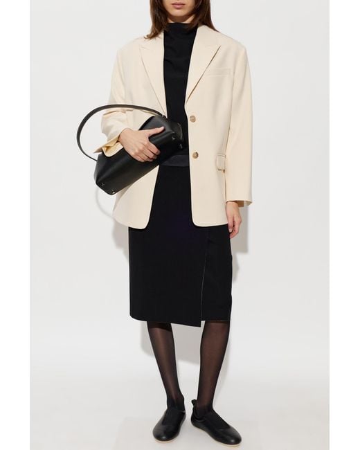 Jil Sander Black Skirt With Raw Hem