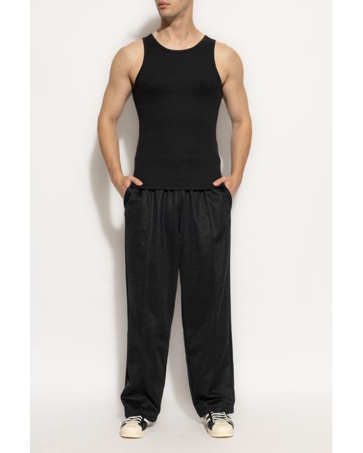Adidas Originals Black Sweatpants With Straight-Leg Cut for men
