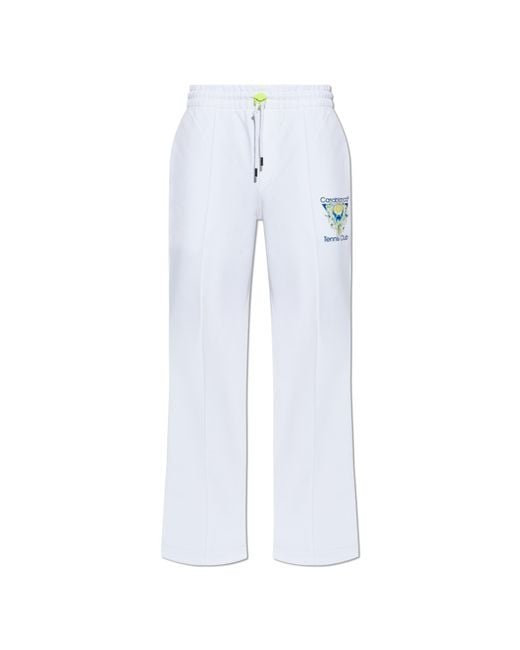 Casablanca White Sweatpants With Logo for men