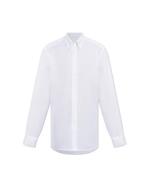 Etro White Shirt With Embroidered Logo for men