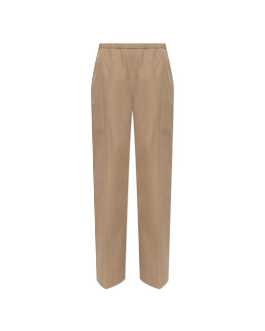 Moncler Natural Wide-Leg Trousers
