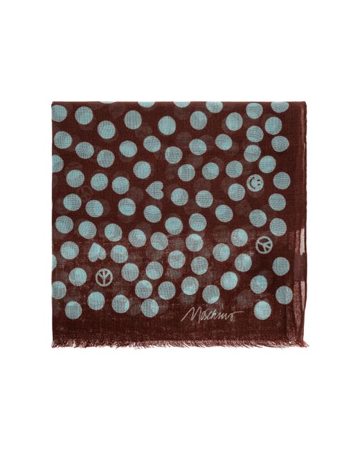 Moschino Black Scarf With Polka Dot Pattern