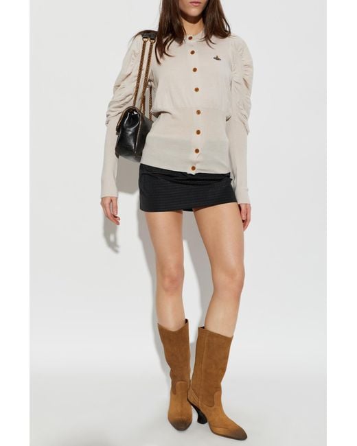 Vivienne Westwood White 'Eli' Wool Cardigan