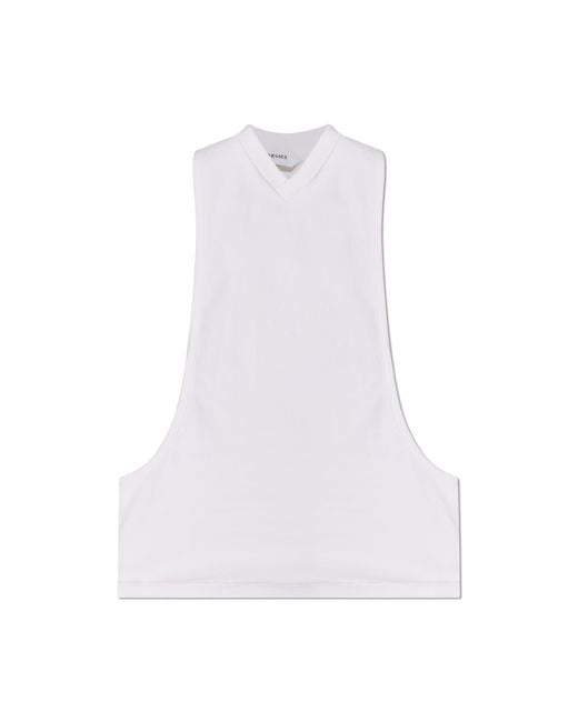 Versace White Sleeveless Top