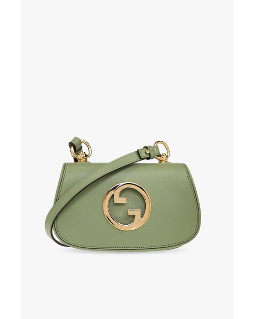 Gucci 'blondie Mini' Shoulder Bag in Green | Lyst