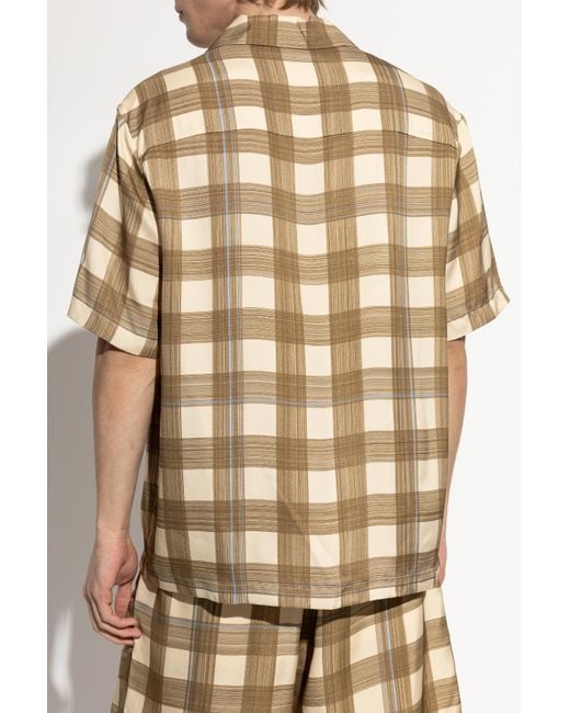 Jil Sander Natural Checked Pattern Shirt for men