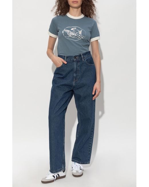 Carhartt Blue T-Shirt With Print