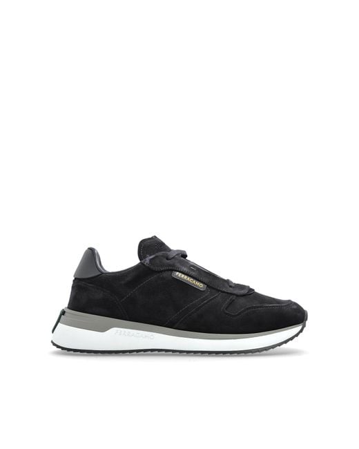 Ferragamo Black Sports Shoes 'America' for men