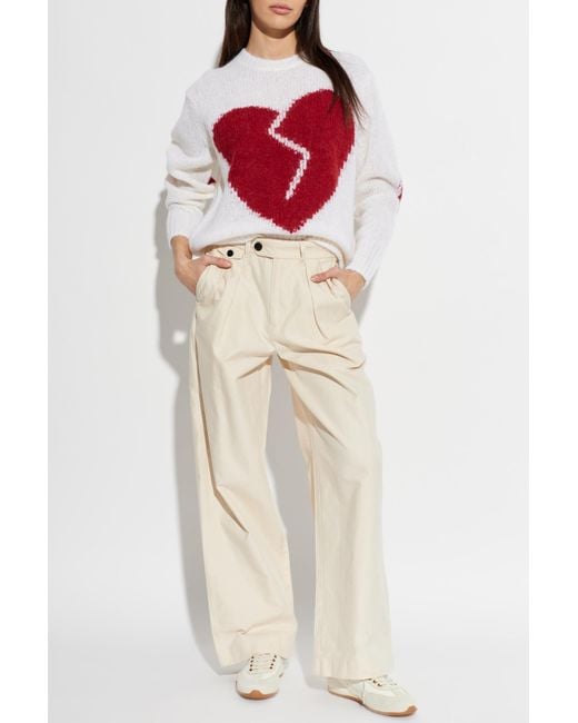 AllSaints Red Sweater 'Pulower Luvheart'