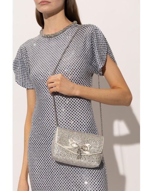 Jimmy Choo White 'Soft Bow Mini' Shoulder Bag