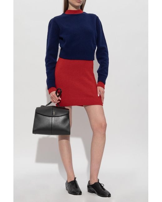 Jil Sander Blue Wool Dress