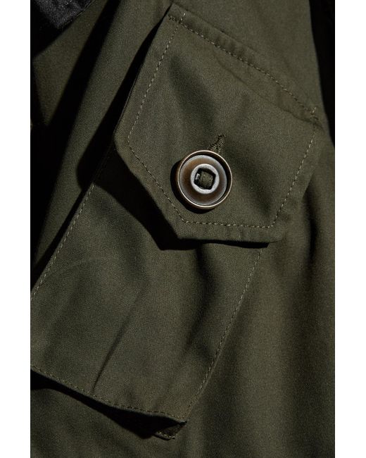 Maison Margiela Green Parka With A Detachable Hood for men