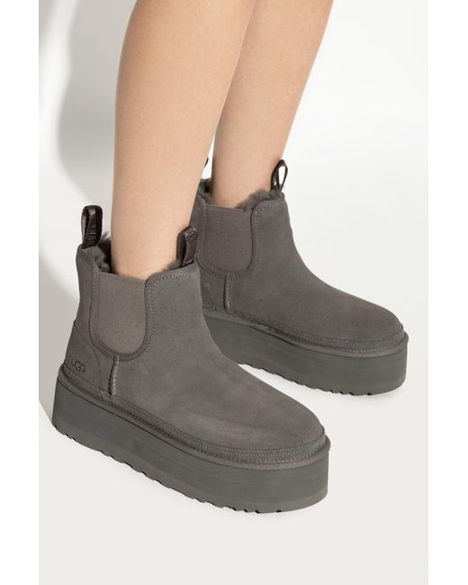UGG Snow Boots Neumel Platform Chelsea in Gray | Lyst