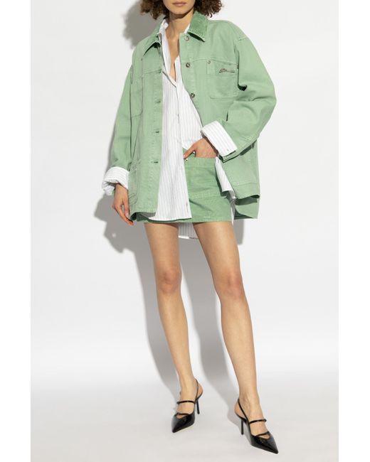 Blumarine Green Denim Jacket