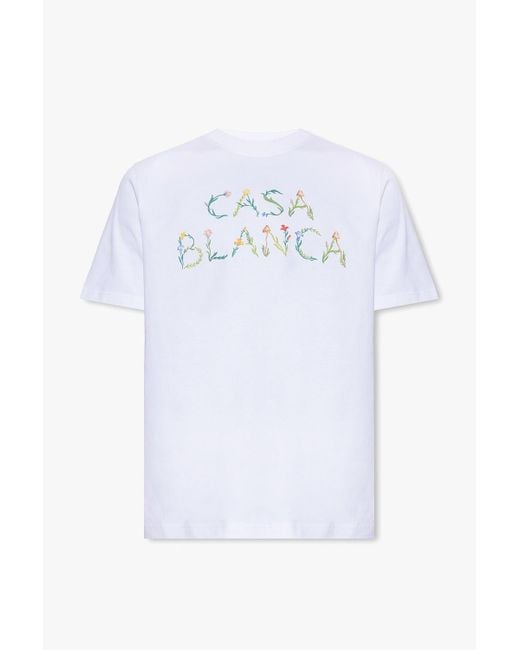 CASABLANCA White T-shirt With Logo for men