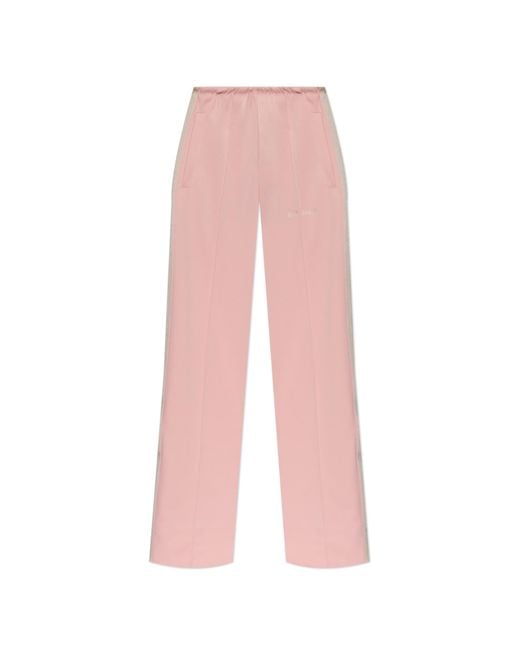 Palm Angels Pink Straight-Leg Trousers