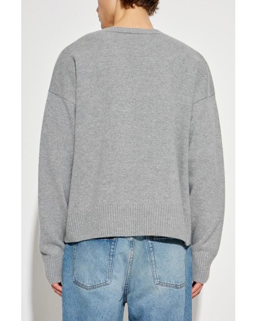 AMI Gray Sweater With Logo