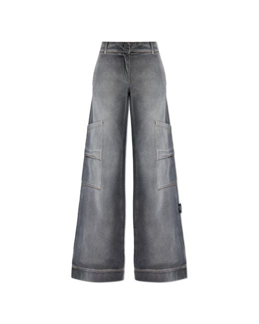 Off-White c/o Virgil Abloh Gray Jeans With Logo