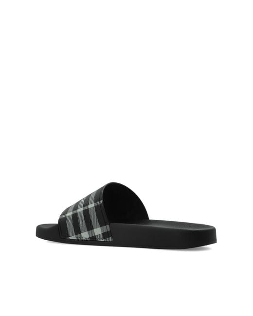 Burberry Black Rubber Flip-Flops for men