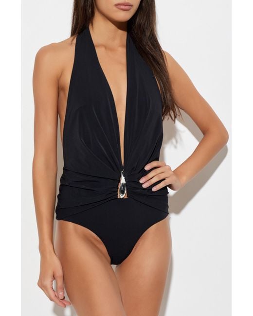 Christopher Esber Blue One-Piece Swimsuit 'Ruched'