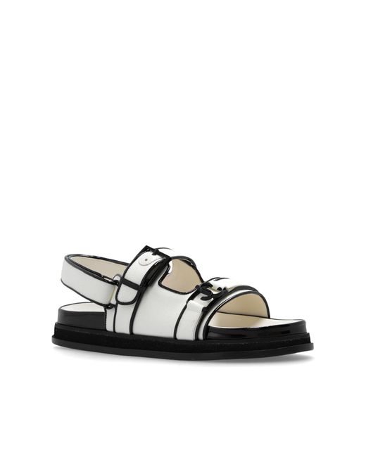 Jimmy Choo White ‘Elyn Flat’ Sandals