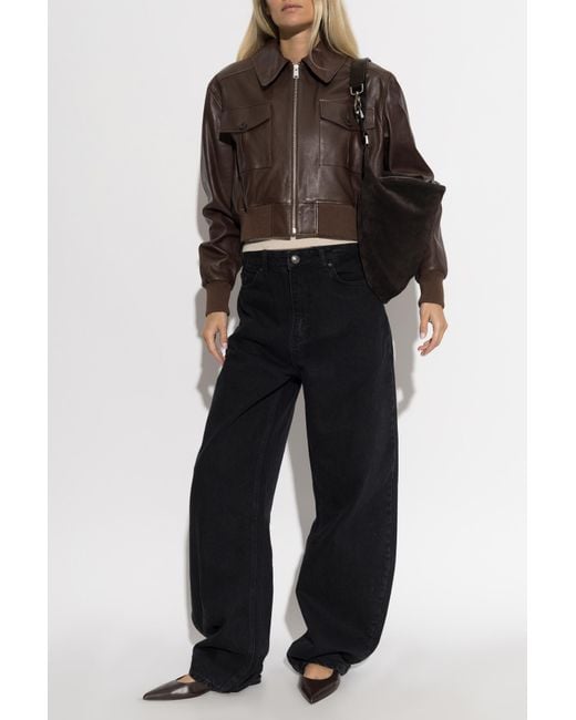 Arma Brown 'Zafira' Leather Jacket