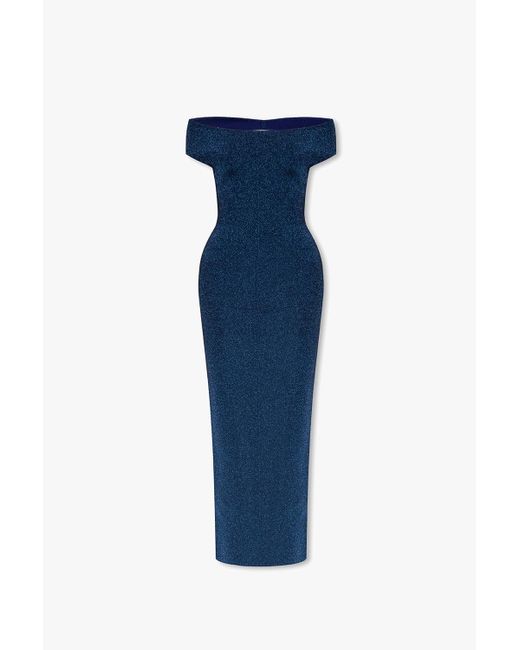 Alaïa Blue Dress With Lurex Threads