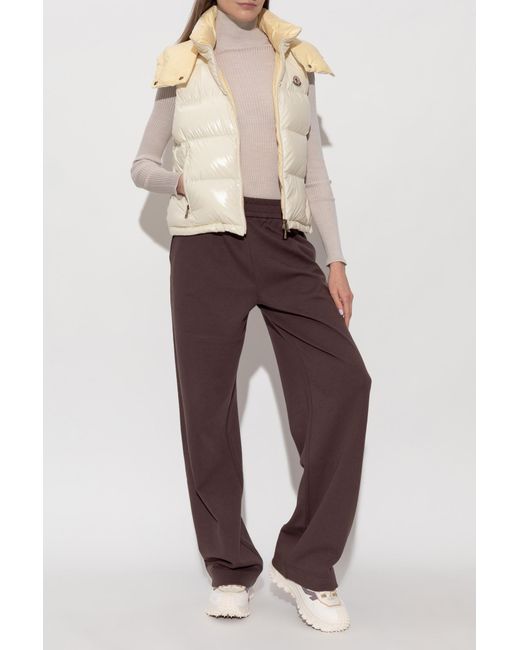 Moncler Natural Wool Turtleneck With Stand-Up Collar