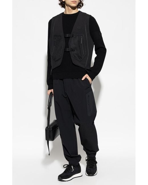Moncler Black Vest 'Spica' for men