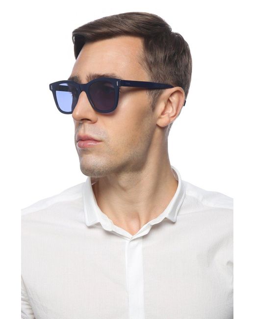 Fendi Logo Sunglasses Navy Blue for men
