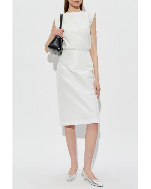 Jil Sander White Skirt With A Single Back Slit