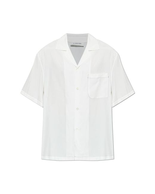 Lanvin White Shirt With Print for men