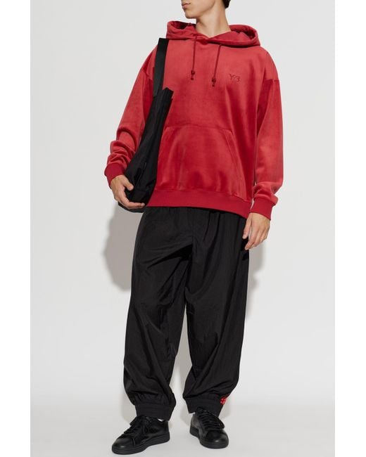 Y-3 Red Sweatshirt With Logo for men