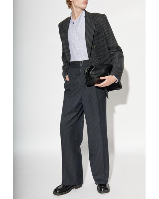 AMI White Shirt With Striped Pattern for men