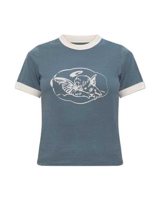 Carhartt Blue T-Shirt With Print