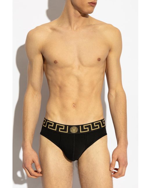 Versace Black Two-Pack Briefs for men
