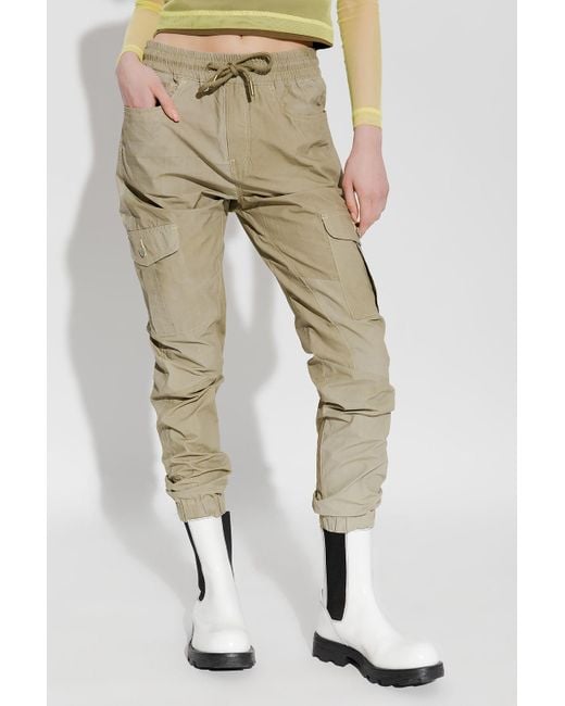 DIESEL 'p-ursula' Cargo Trousers in Natural | Lyst