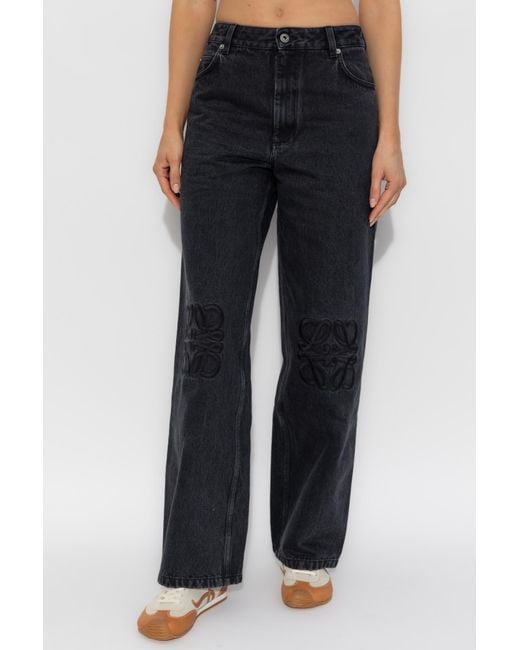 Loewe Black Jeans With Logo